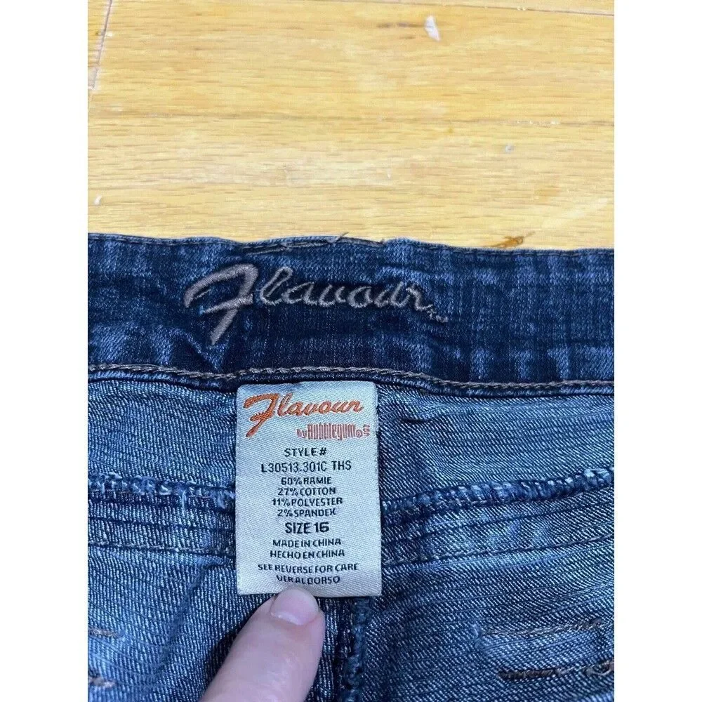 Flavour by Bubblegum Womens Size 16 High Rise Capri Denim